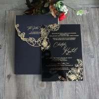 Black Acrylic Invitation Card Business Invitation Card Personalized Custom